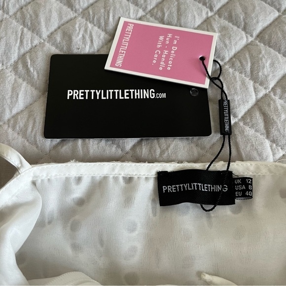 NWT Pretty Little Thing white eyelet dress - Picture 8 of 9